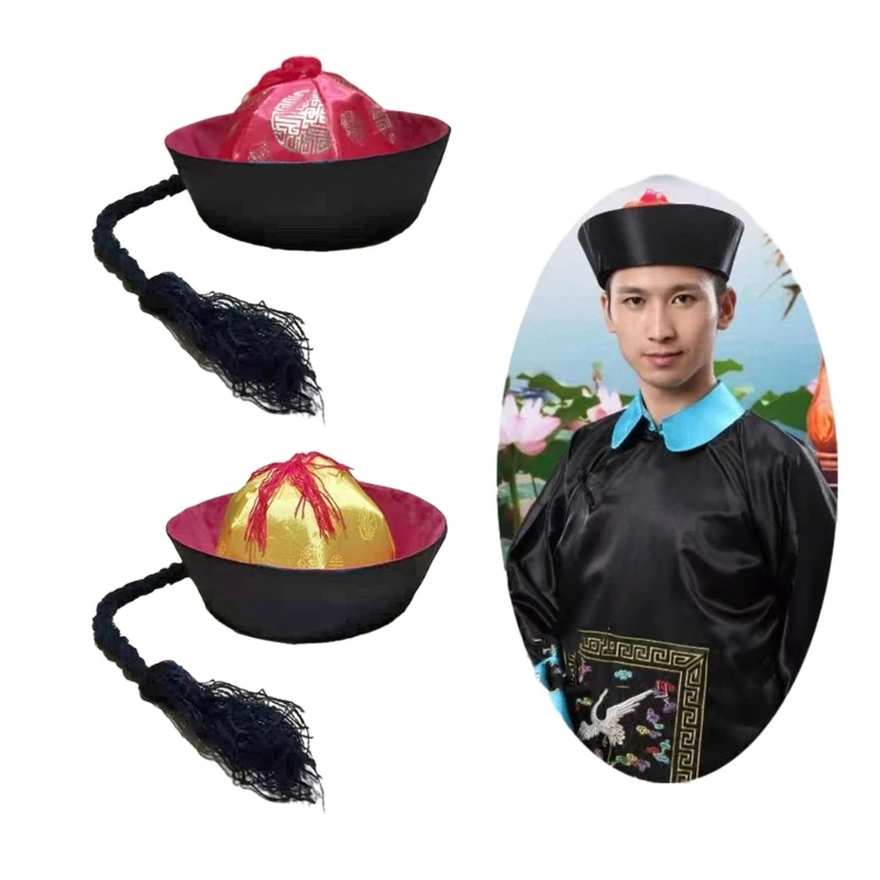 

Chinese Eunuch Hat Chinese Imperial Hat for Dress Up and Photography Props
