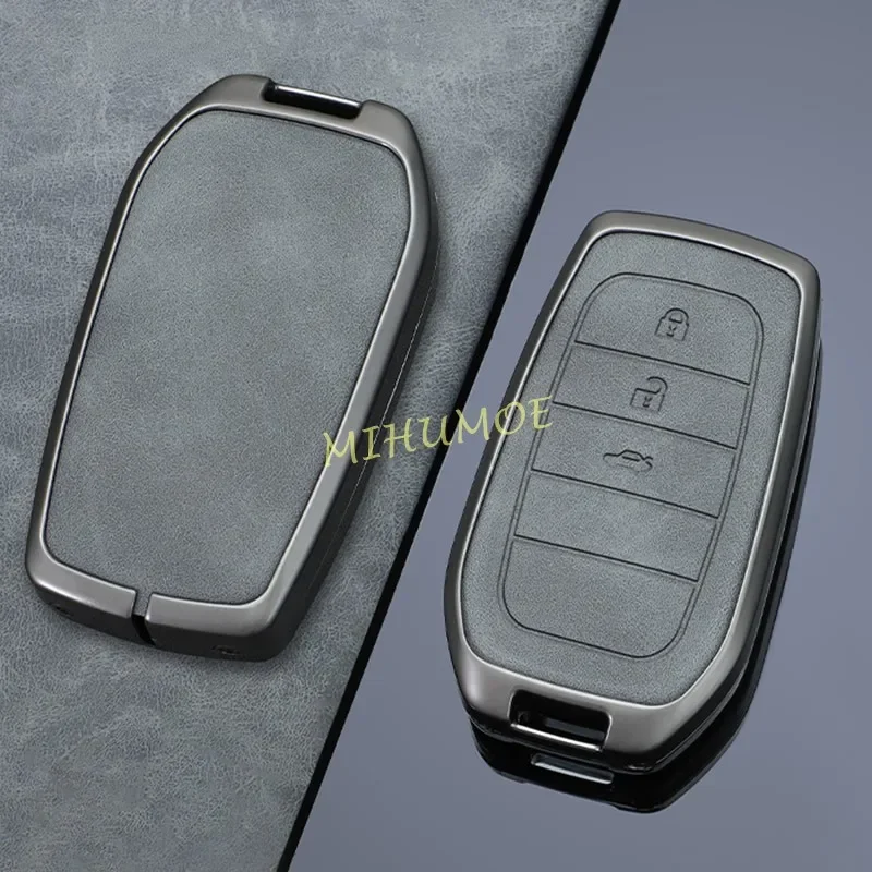 

Металлический кожаный автомобильный брелок для ключей, чехол-брелок для Toyota Corolla Cross Prius Yaris Mirai Hilux Venza Sienna Tundra Highlander