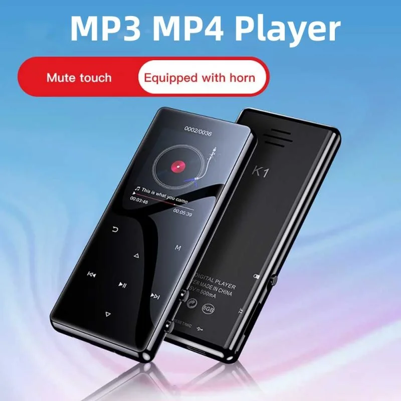 

New MP3 MP4 Player Bluetooth-compatible 5.0 Touch Screen HiFi Lossless Sound Quality Sports Walkman FM Radio E-book Recording