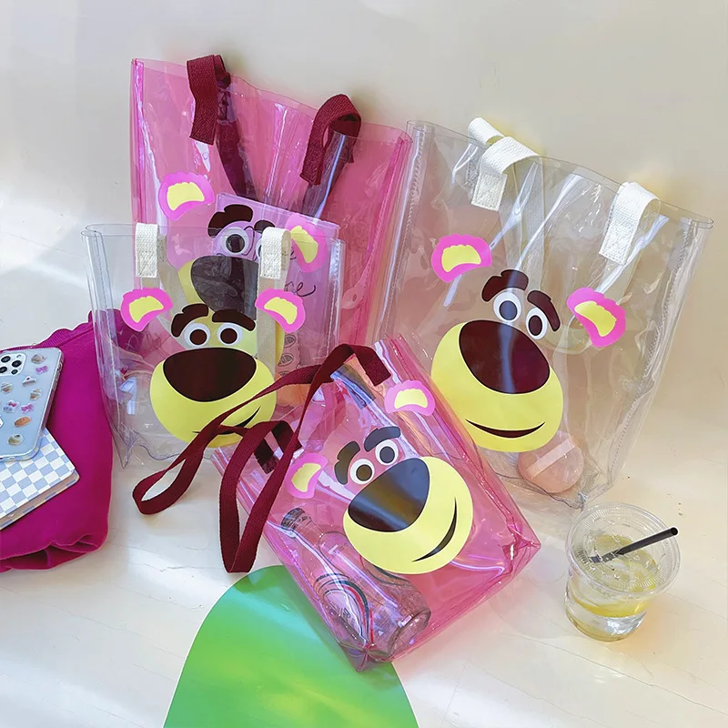 

Disney Transparent Shoulder Bag Animation Derivatives Fashion PVC Cartoon Transparent Large Capacity Handbag Toys For Girls