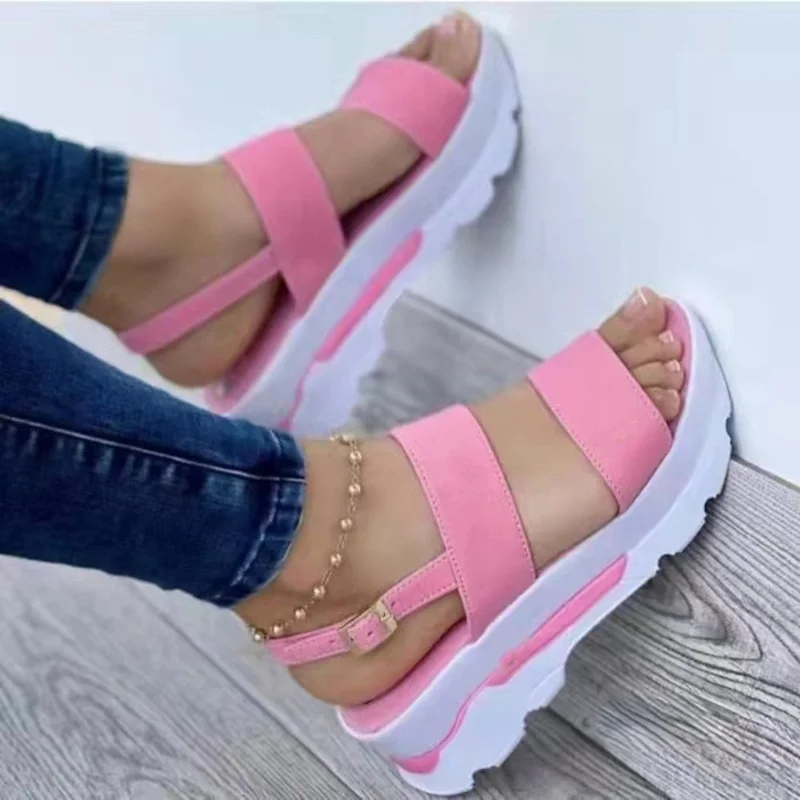 

Summer Women Sandals Shoes Open Toe Shoes For Women Breathable Sandals For Women Beach Soft Comfortable Platform Female Footwear
