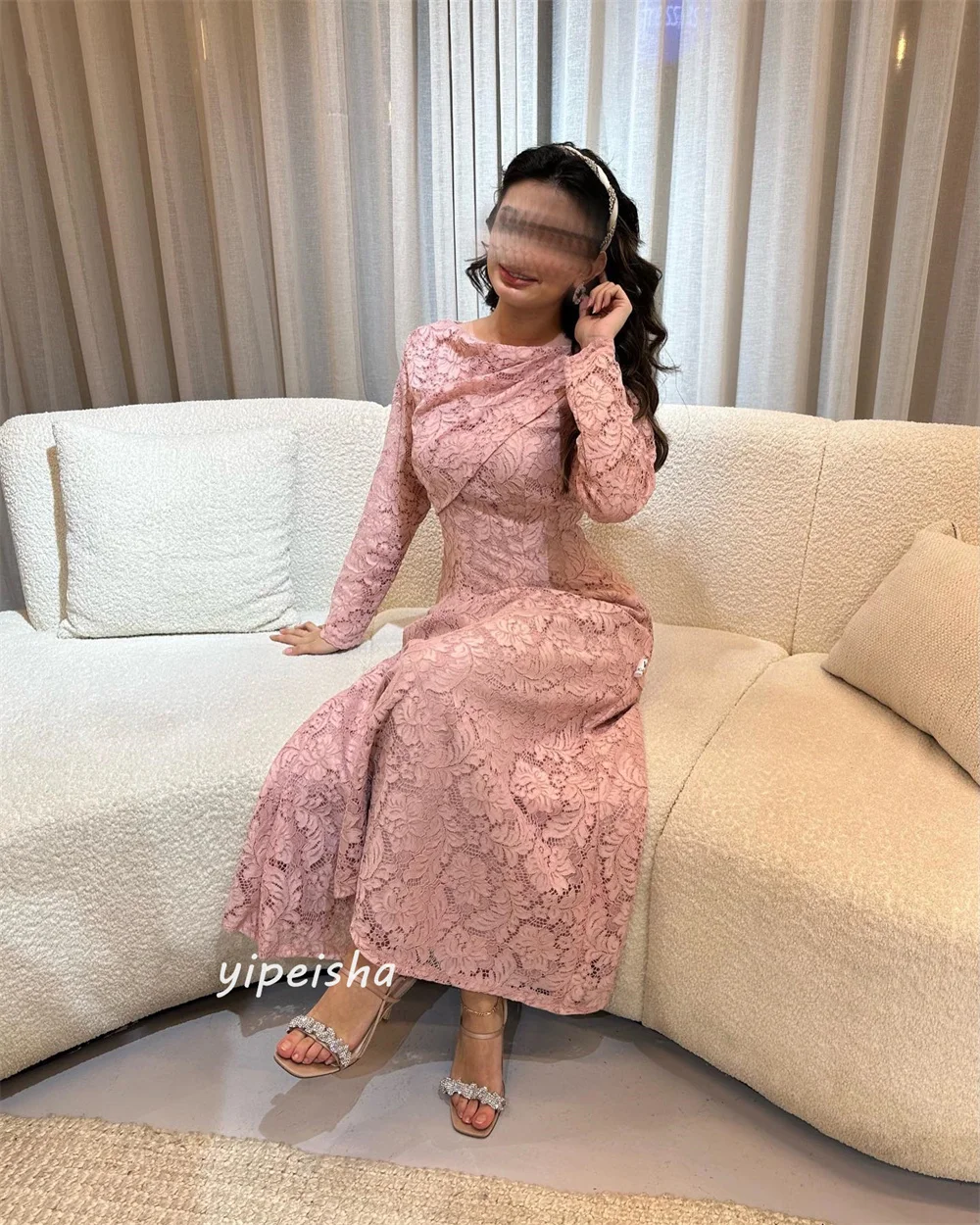 Jiayigong кружевное драпированное плиссированное платье Quinceanera трапециевидной формы