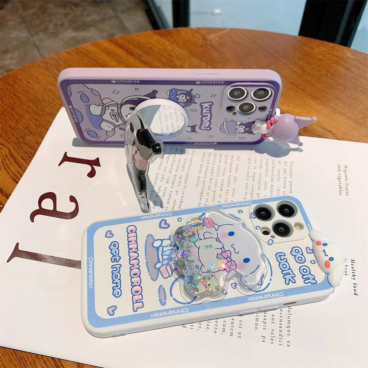 Чехол Sanrio Cinnamoroll Kuromi для IPhone 13 12 11 Pro Max 7 8 Plus XR XS X роскошный зеркальный чехол женщин