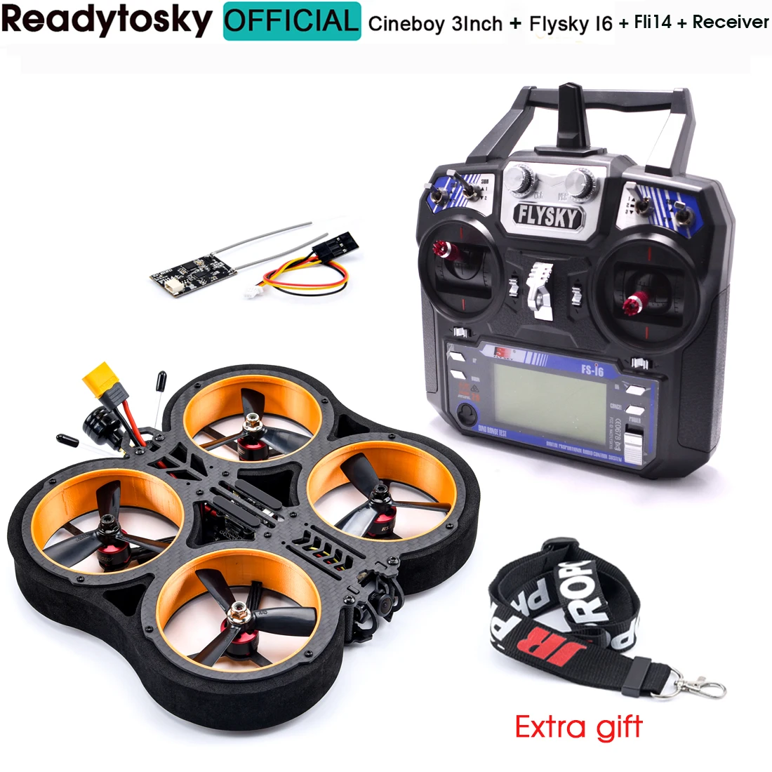 Новый Flysky I6 3 дюйма 146 мм Cinewhoop рамка 1607 двигатель 35A BLHELI_S ESC Mini F4 NOXE V3 FC 700TVL камера для Cineboy FPV RC Дрон