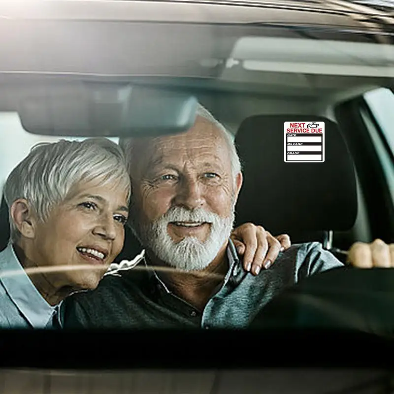 Фото NEXT SERVICE DUE наклейки для замены масла, обслуживание, напоминание о обслуживании, этикетки с датой, клейкая наклейка на окно автомобиля, 2x2 дюйма, 40 шт. №2