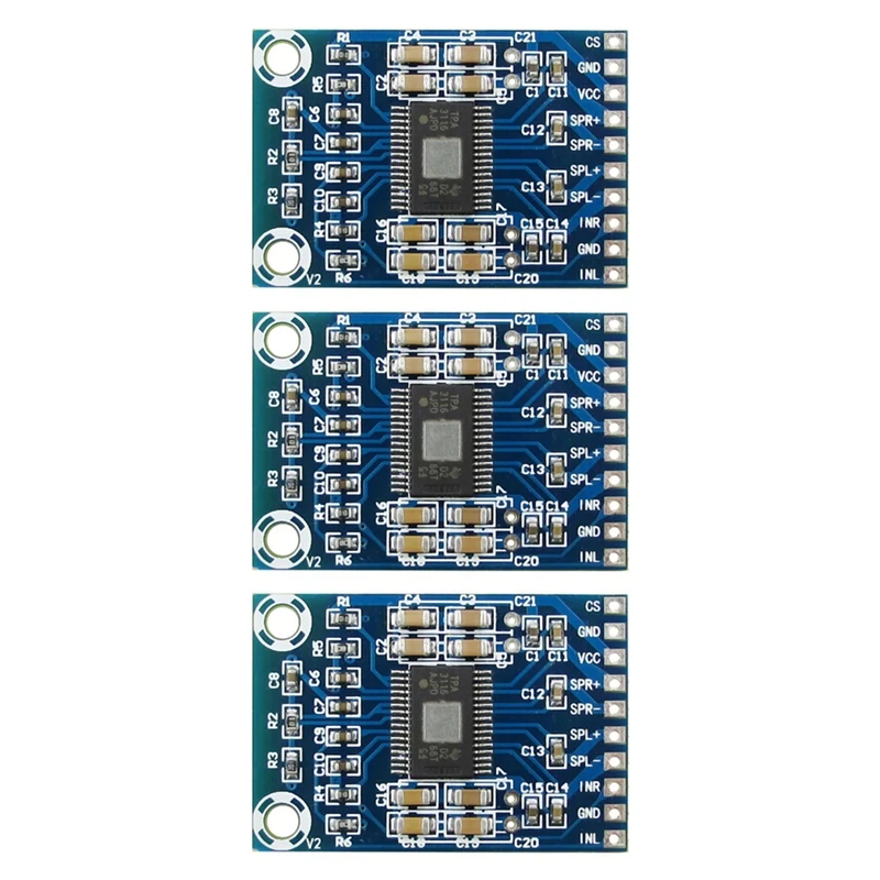 

3X TPA3116D2 мини плата цифрового усилителя мощности аудио стерео, двухканальный 50 Вт Класс D DC 12-24 в усилитель