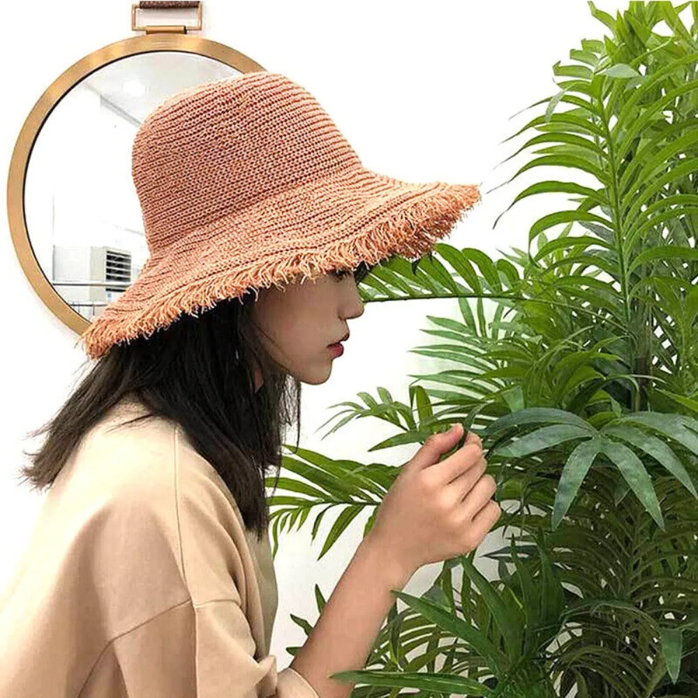 Шляпа от солнца для женщин модная дышащая солнцезащитная с широкими полями