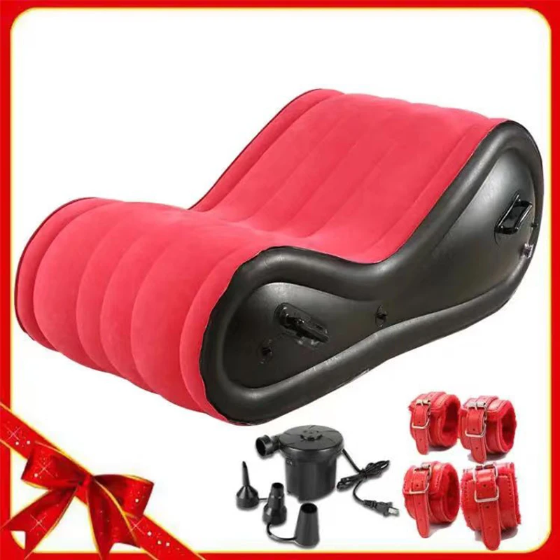 

Multi-function Inflatable Sofa Bed Air Cushion Yoga Chaise Lounge Relax Chair Portable Lounger Flocking Couples Love Furniture