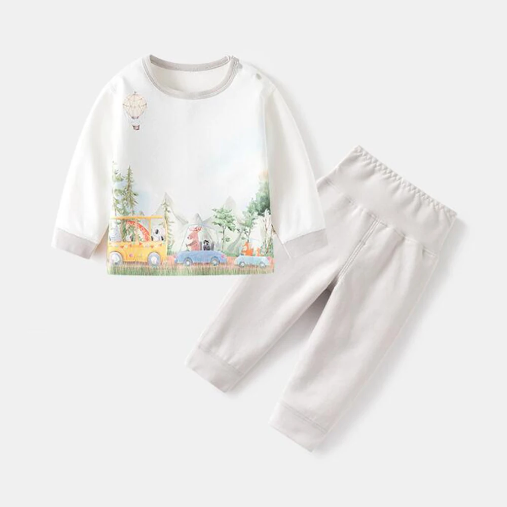 Комплект одежды для маленьких мальчиков Топ с длинным рукавом и штаны высокой