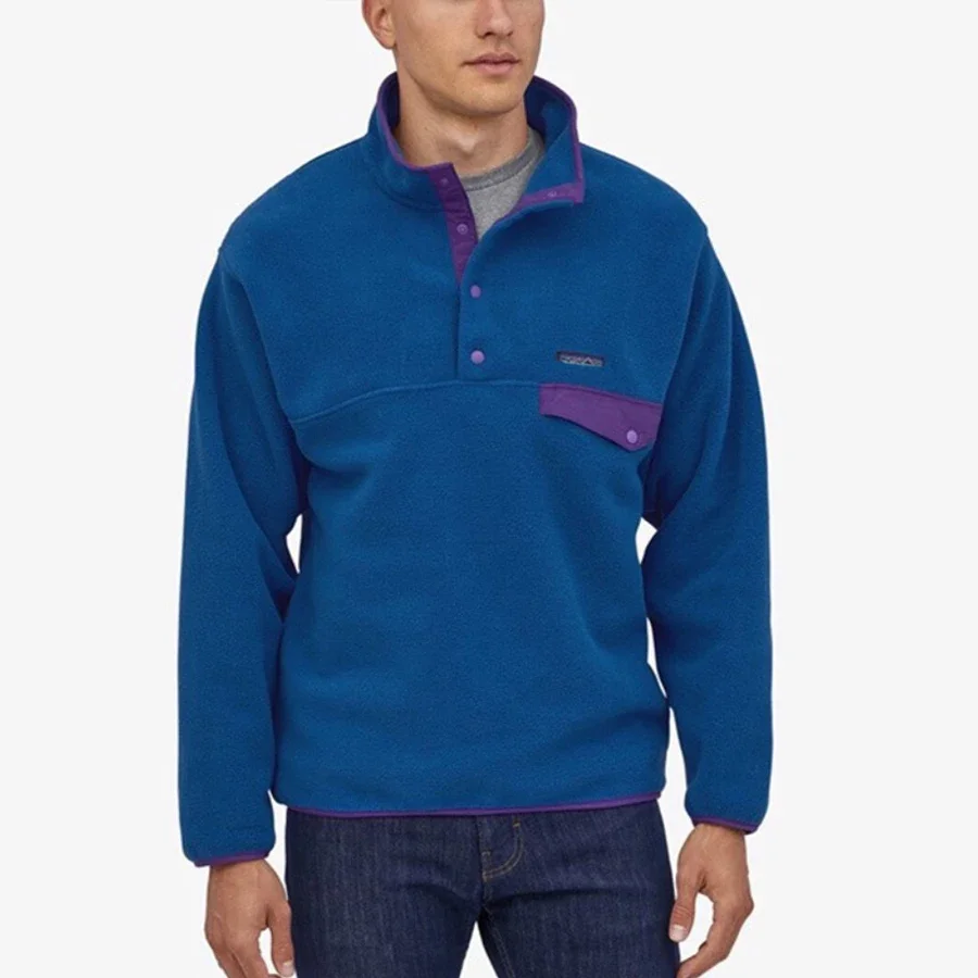 Мужской повседневный однотонный флисовый пуловер NIGO с воротником-стойкой и