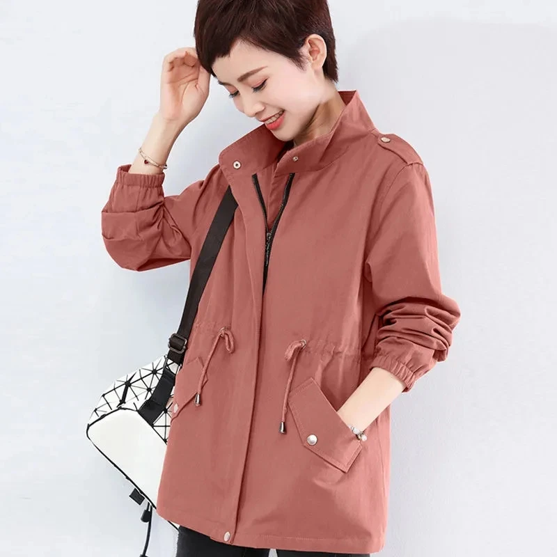 

Ветровка, куртка, женская верхняя одежда на весну и осень, топы, новинка 2022, куртки на талию, армейский зеленый Модный кардиган, пальто, женск...