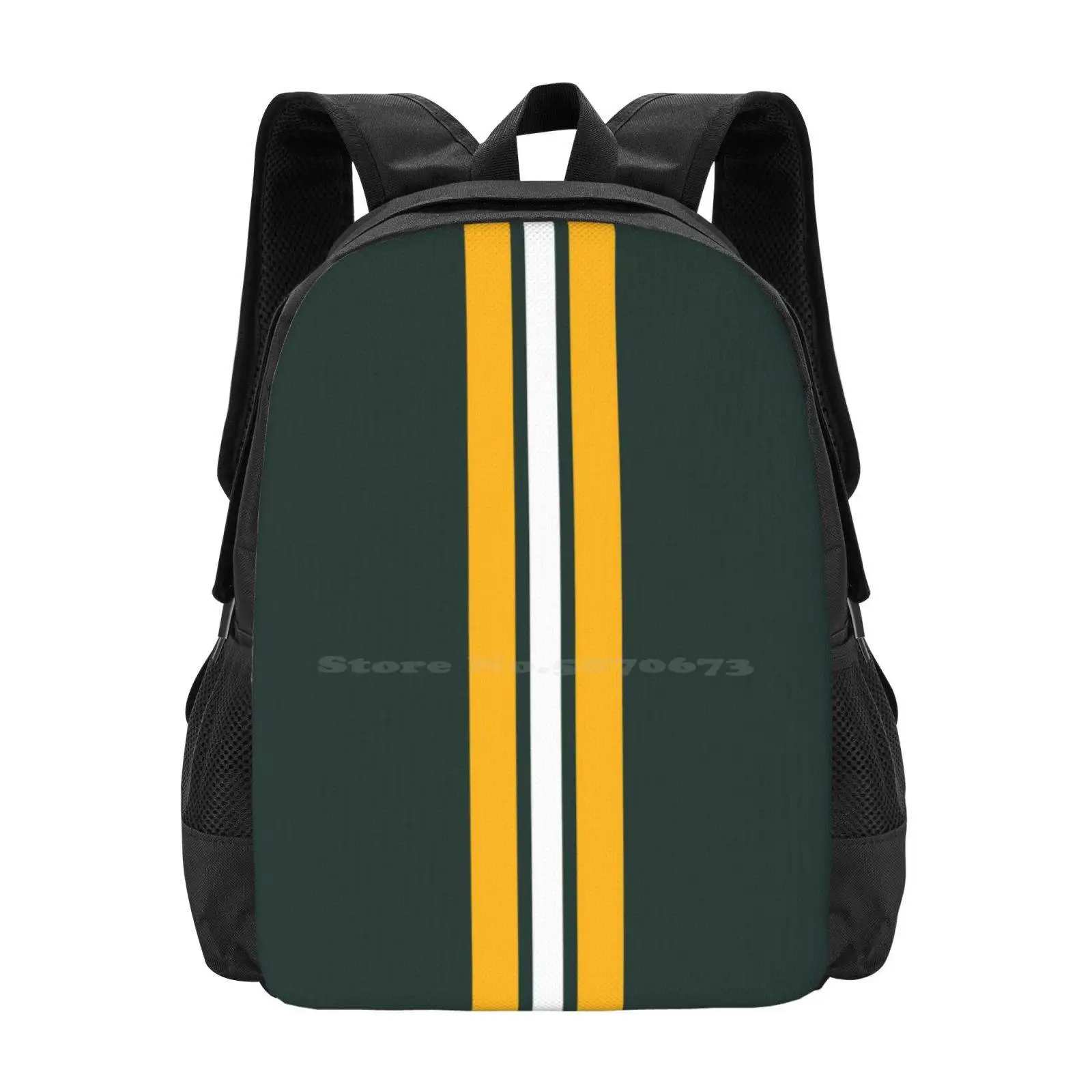 

Green Bay Football Teen College Student Backpack Pattern Design Bags State Football Yellow Sports Team Player Game Women Ohio