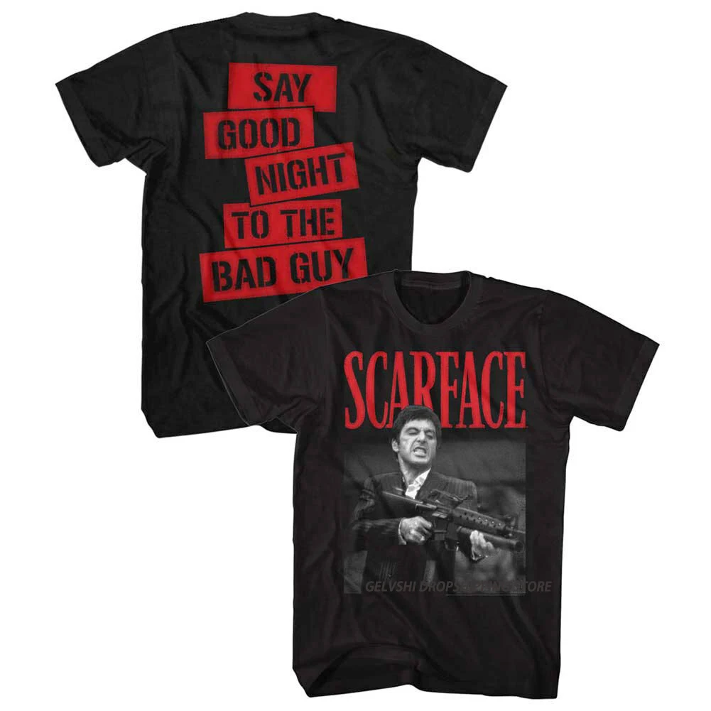 

Movie Scarface T Shirt Men Fashion T-shirts Cotton Tshirt Summer Men's T-shirt Boys Hip Hop Tops Tees Horror Women Top Oversized