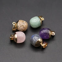 natural stone pendants gold color amethysts labradorites crystal charms for jewelry making diy women necklace earring gifts