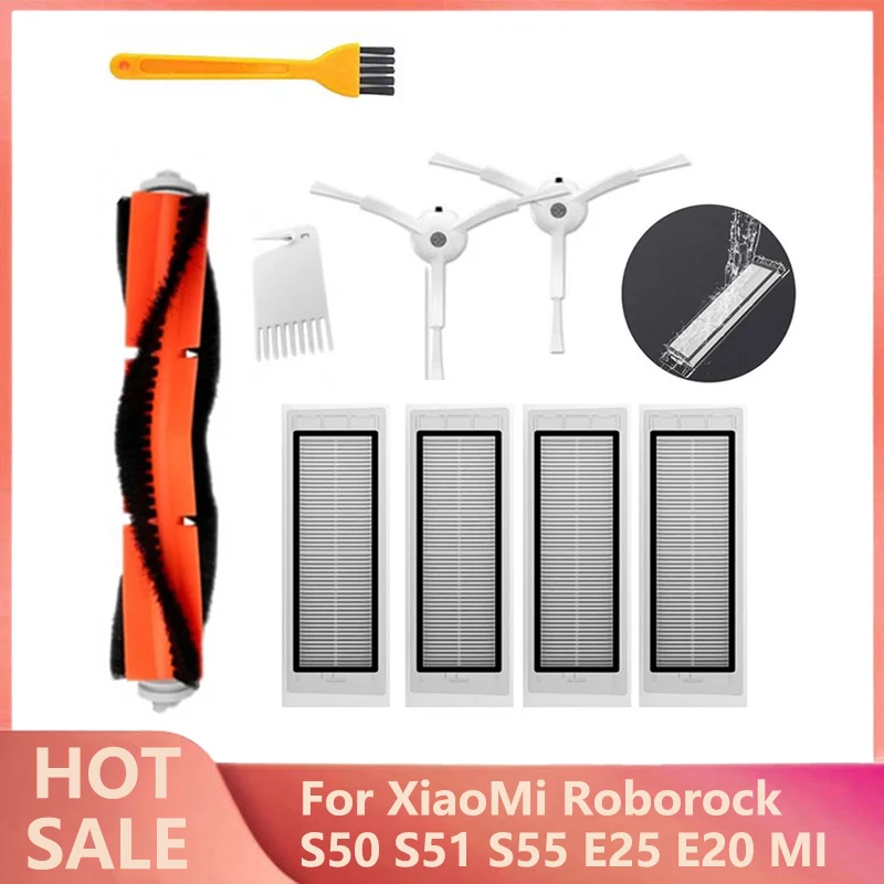 Детали для робота-пылесоса Xiaomi 2/1s щетка НЕРА запчасти Roborock S50 S51 E25 E20 MI | Бытовая