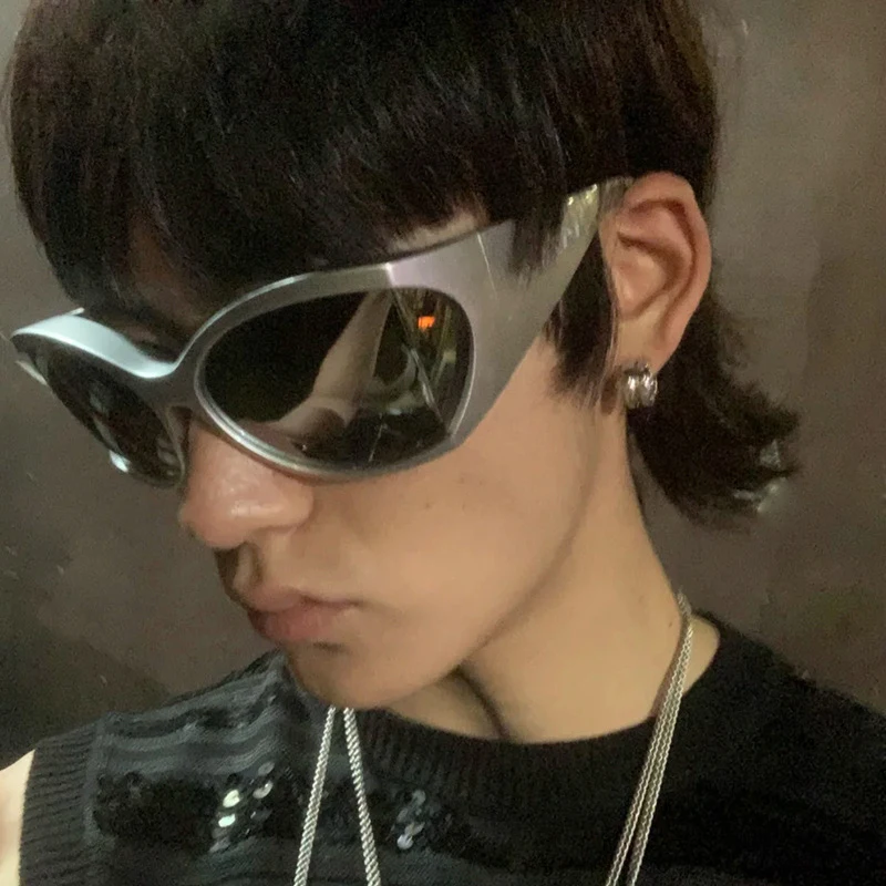 

Женские солнцезащитные очки в стиле панк, в стиле хип-хоп