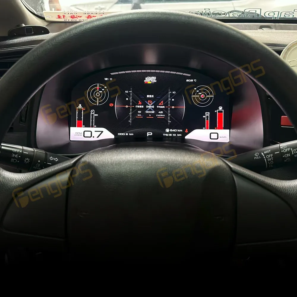 Фото Цифровой кластер 12,3-дюймовый экран одометра для Honda Fit 2014-2020, виртуальный измеритель скорости кабины, приборная панель автомобиля, система Linux №3
