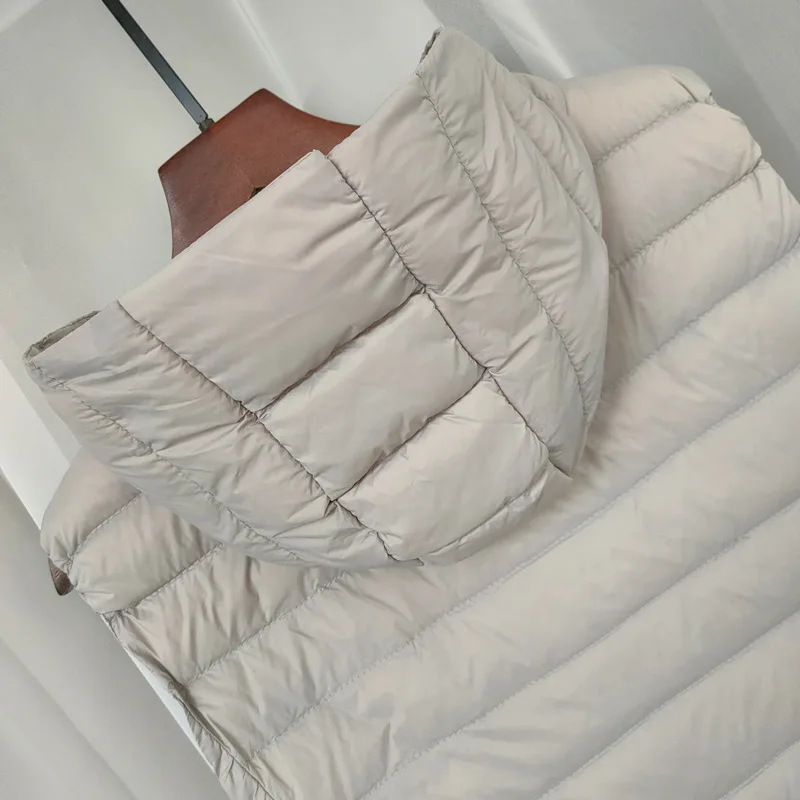 Женский пуховой жилет на утином пуху 0-10 ℃ Осень-зима 2024 модное Стеганое пальто