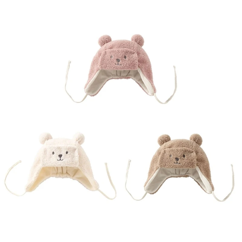 

Милая шапка с медведем теплая детская плюшевая шапка с ушками