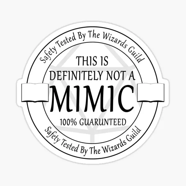 

Safety Tested For Mimics By The Wizard 5PCS Stickers for Window Water Bottles Living Room Kid Home Print Bumper Funny