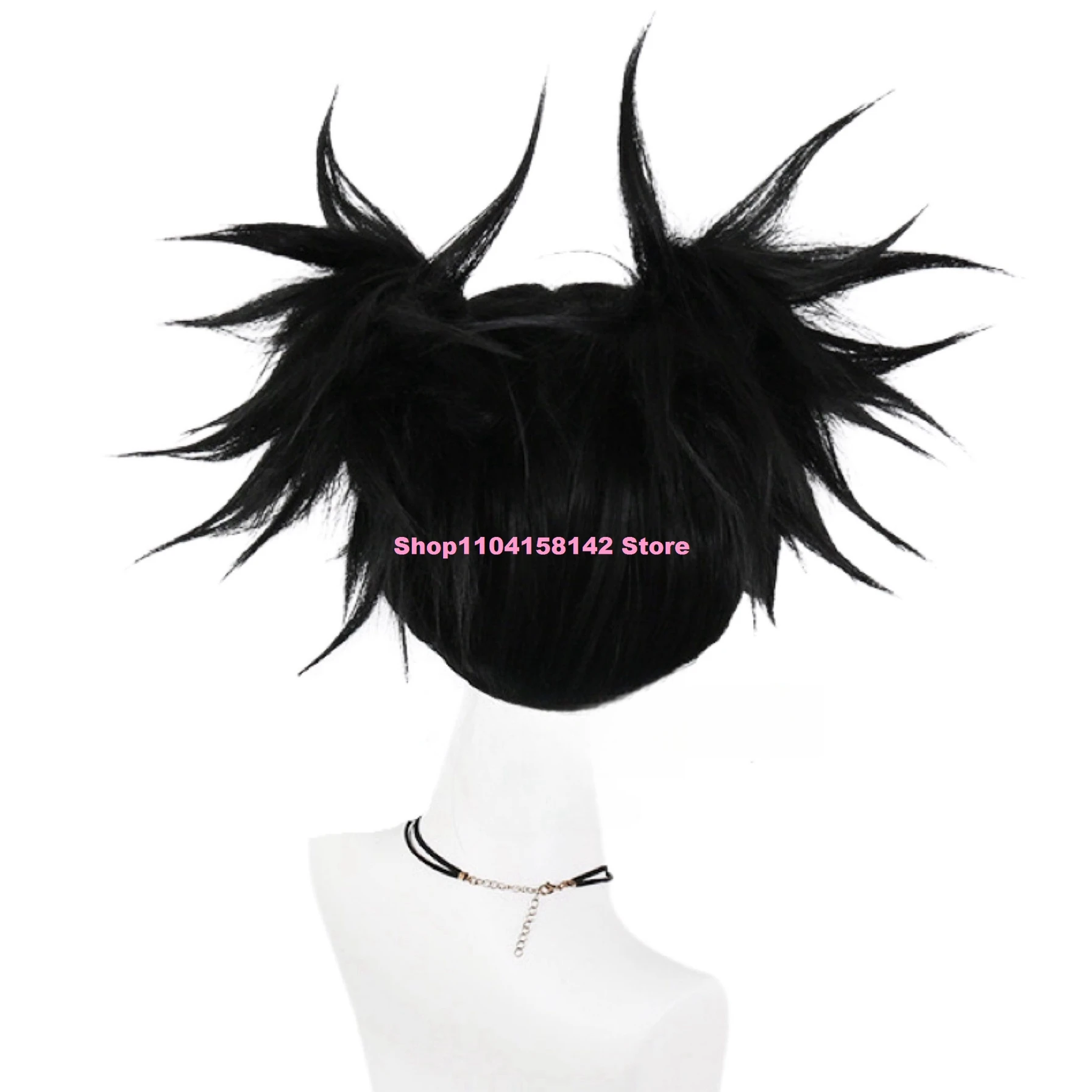 Парик для косплея Choso аниме дзюдзюцу кайсен сезон 2 черный двойной хвост наклейка