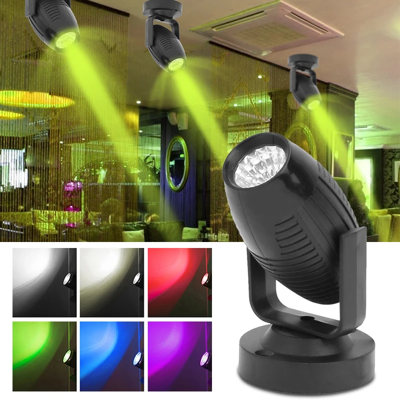 

LED Stage Spotlight 85-265V 360 Degree Rotating KTV Bar Party Spot Lamp DJ Disco Party Light Wedding Atmosphere Spot Beam Lamp