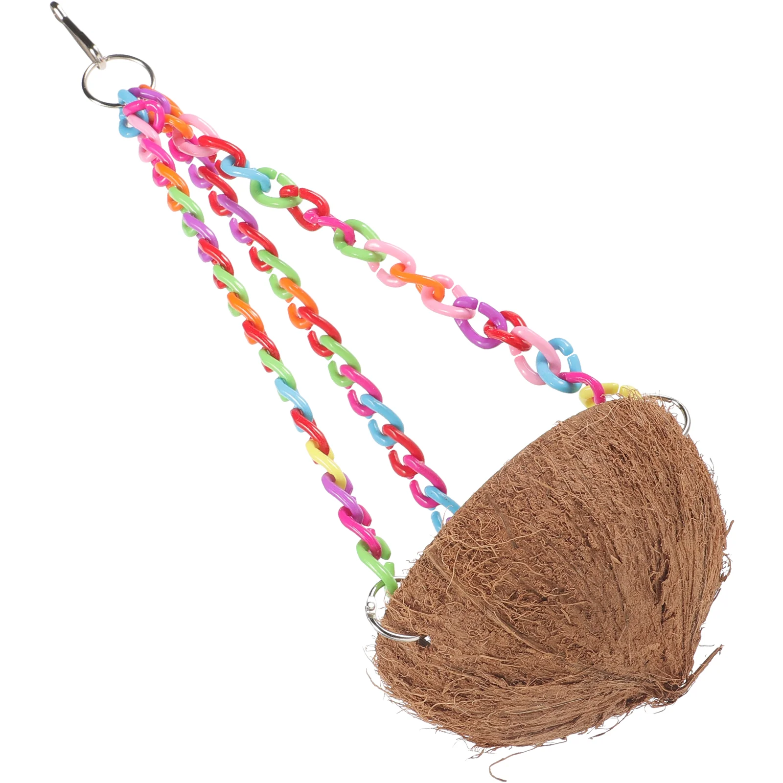 

Coconut Shell Nest Hanging Parrot House Outdoor Toys Hamster Breeding Birdcage Decor
