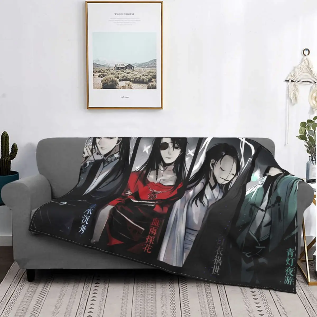 Одеяло небесное благословение s аниме Yaoi ЛГБТ Tgcf флисовое Новое мягкое одеяло для