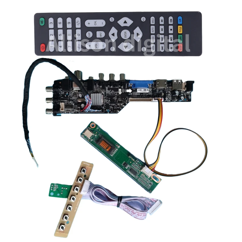 DVB-T2/T DVB-C 3663 комплект для ТВ-монитора телефона LP154W01-TLA3 ЖК-дисплей светодиодный