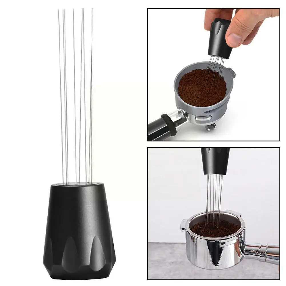 

Steel Needle Style Coffee Tamper Distributor Espresso Hand Stirrer Coffee Coffee Leveler Tool Powder Distribution Y3k6