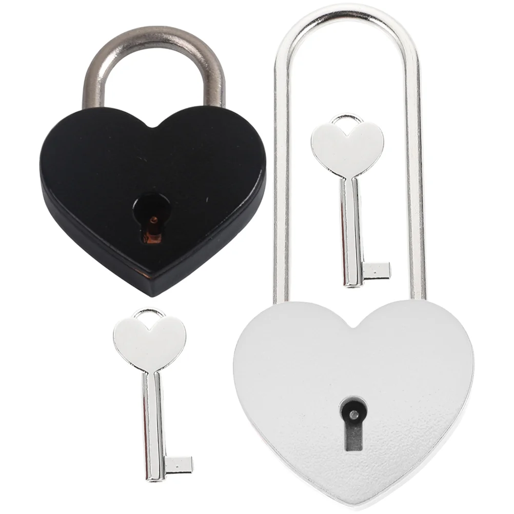 

Lock Locks Heart Mini Padlock Key Padlocks Keys Suitcase Luggage Love Jewelry Box Engraved Metal Shaped Baggage Diary Door