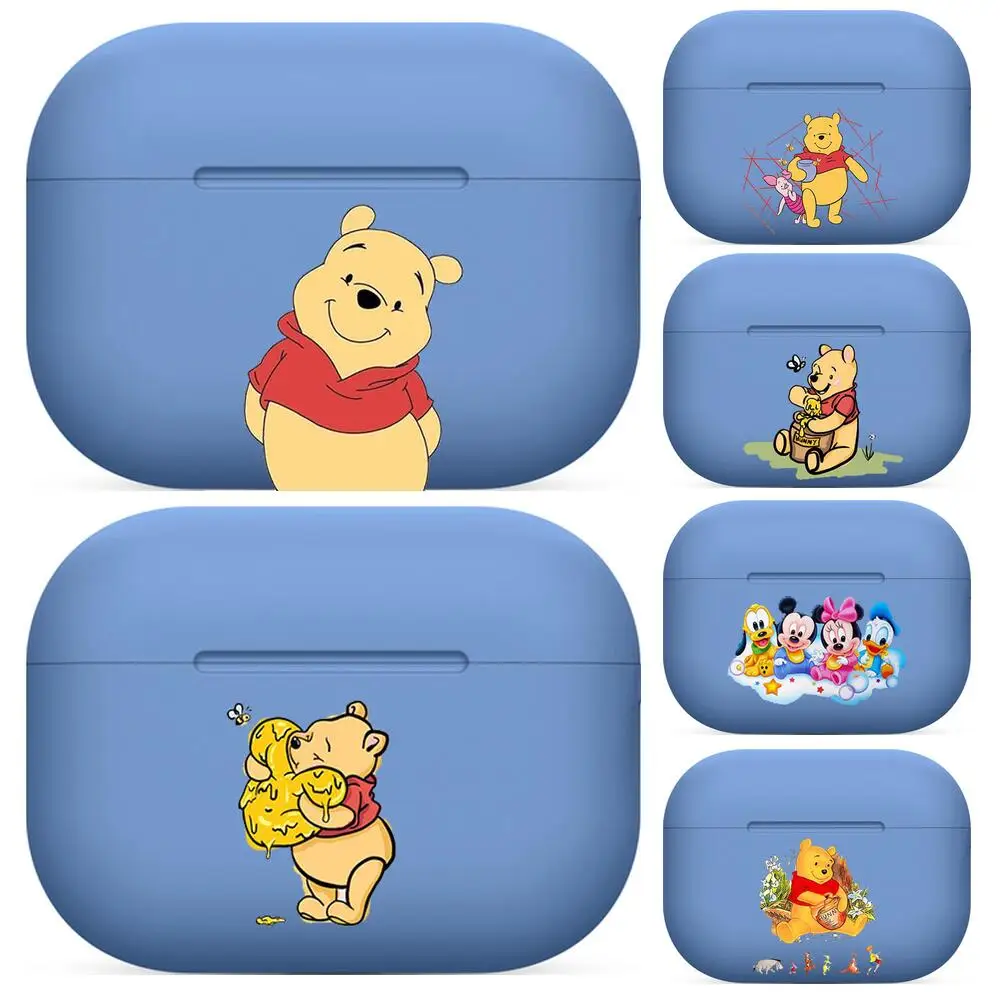 

Disney Cute Pooh blue For Airpods pro 3 case Protective Bluetooth Wireless Earphone Cover For Air Pods airpod case air pod Cases