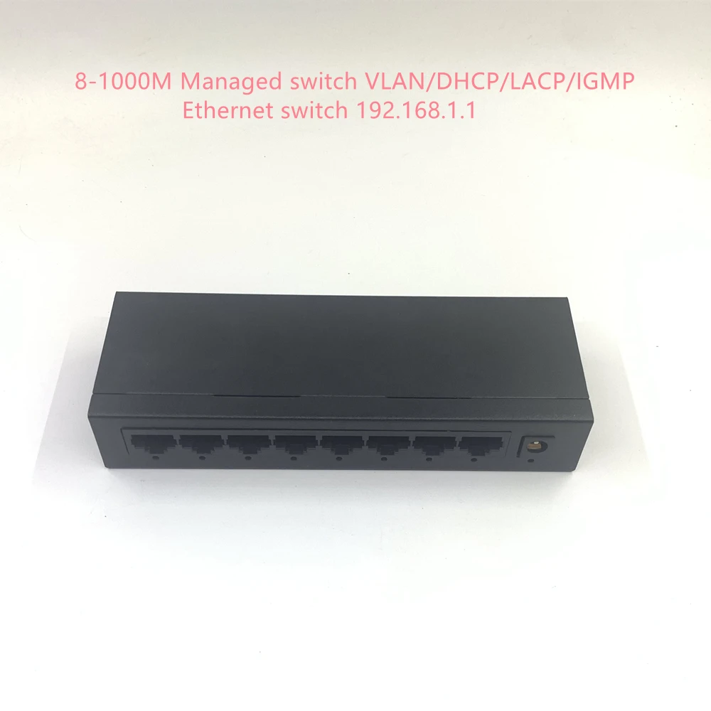 8-port 1000M managed switch VLAN/DHCP/LACP/IGMP Ethernet 10/100/1000Mbps Switch 192.168.1.1 gateway HUB | Компьютеры и офис