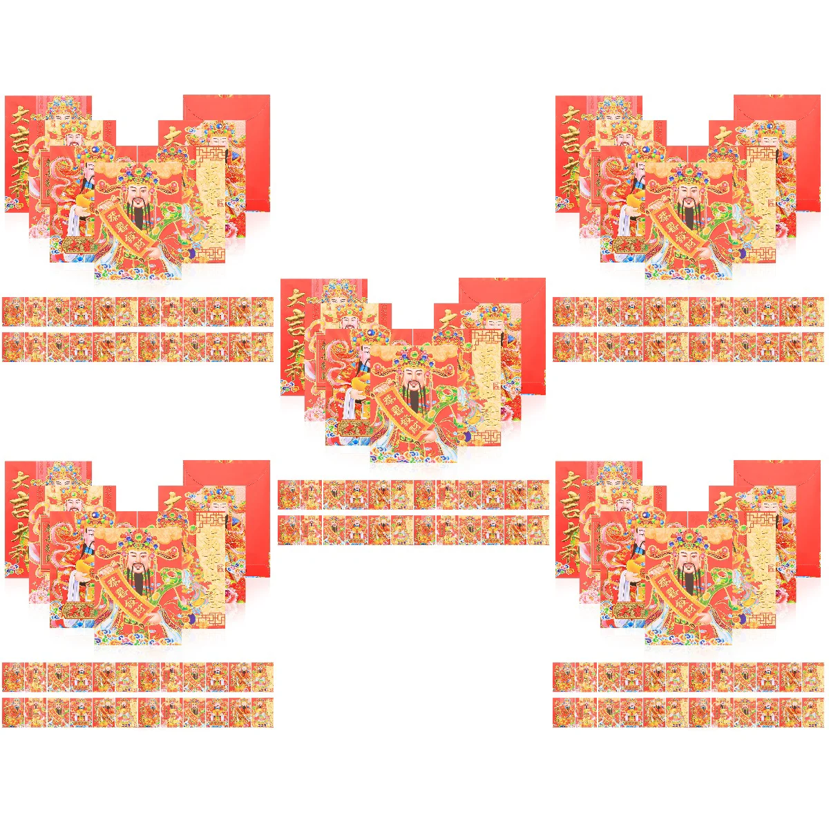 

300 Bunny Year Red Envelopes Paper Red Packets Pouches Chinese Festival Gift