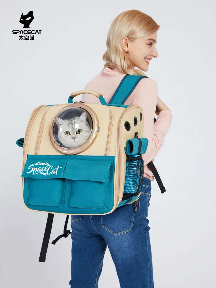

Pet Bag Cabin Cat Outing Large Capacity Dog Canvas Schoolbag Portable Backpack Cat Bag Cat Backpack