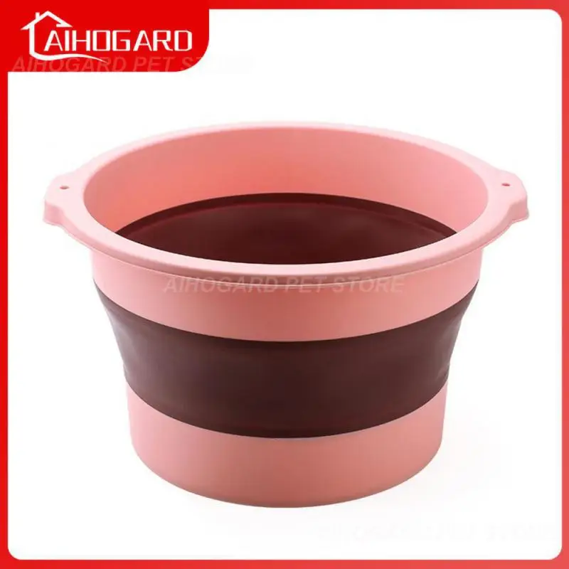 

Firm Bathtub Convex Point Massage Portable Foot Bathtub Retractable Bubble Feet Bucket Foot Bath Bucket Hanging Hole Silicone