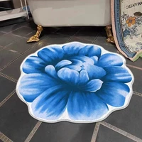 imitation cashmere skinfriendly carpet for living room bedside floral shape floor mat machine wash custom size kids area rug