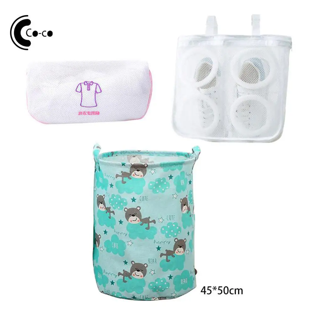 

Embroidered Wash Bag Laundry Care Simple Cleaning Household Storage And Collection Tools Clothes Washing Machine Clear Pattern