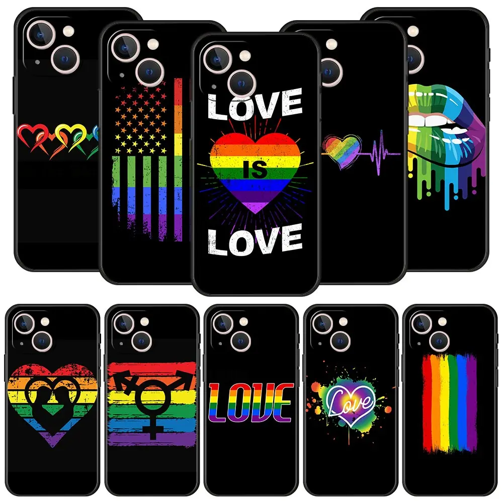 

Gay Lesbian LGBT Rainbow Pride ART Phone Case For iPhone Apple 14 13 Pro Max 12 11 Mini 7 8 Plus XR XS X SE 2020 Cover Shell