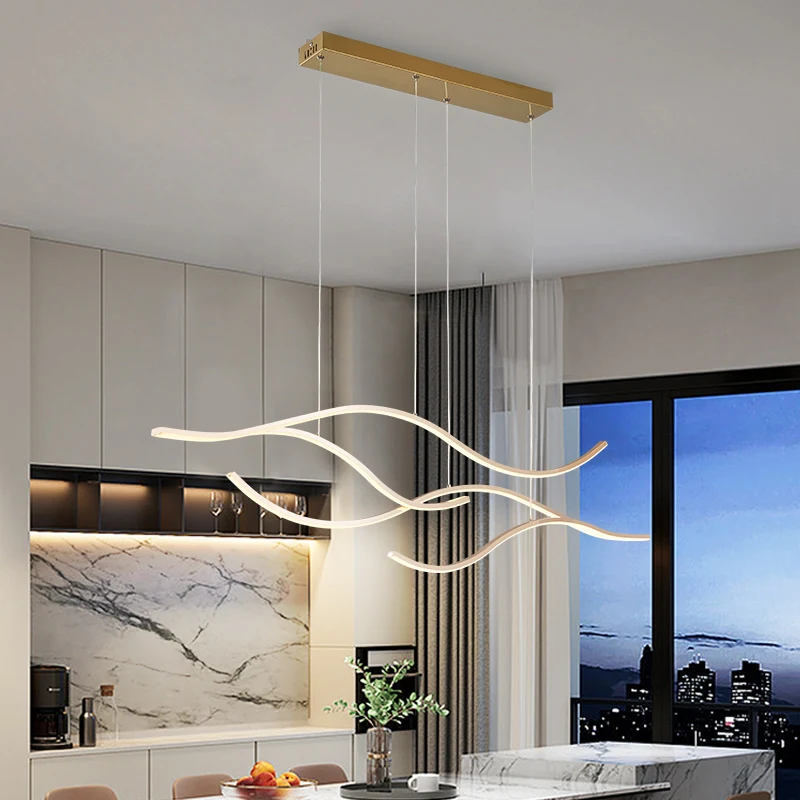 

Современная светодиодная люстра NEO Gleam для столовой, кухни, гостиной, подвесная люстра с золотым/хромированным покрытием