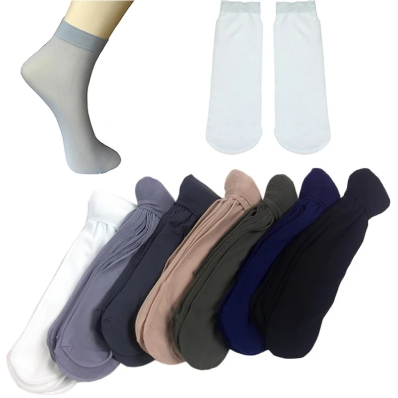 

10 пар мужских удобных мягких ультратонких летних шелковых носков средней длины с защитой от запаха