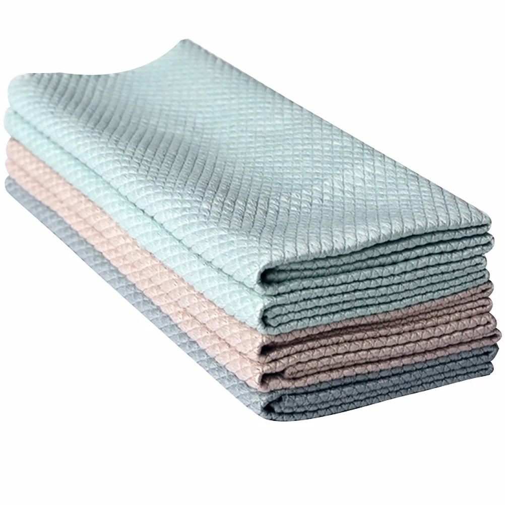 

Cloth Cleaning Kitchen Towels Fiber Dish Tool Towel Glasses Home Wash Window Cloths Auto Tea Bar Coral Hand