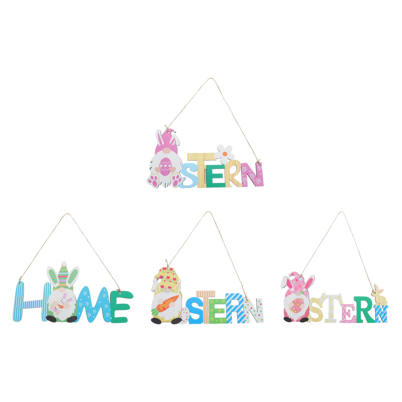 

4Pcs Decorative Hanging Gnome Craft Delicate Lovely Dwarf Doll Wooden Pendant