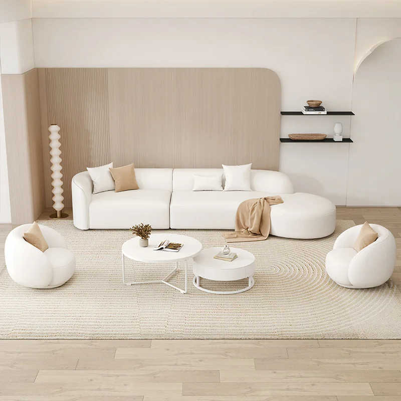 Белые дизайнерские диваны для гостиной спальни игровой салон акцент облако пуф