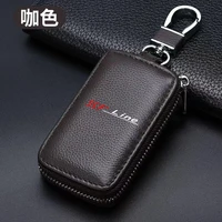 leather car key cover case for ford st fiesta mondeo fusion escape edge ecosport kuga st line car accessories