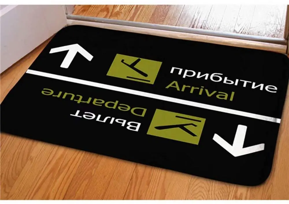 

Welcome Doormats Arrival Departure Pattern Funny Non Slip Durable Washable Home Decorative Door Mats Bath Rugs for Entrance