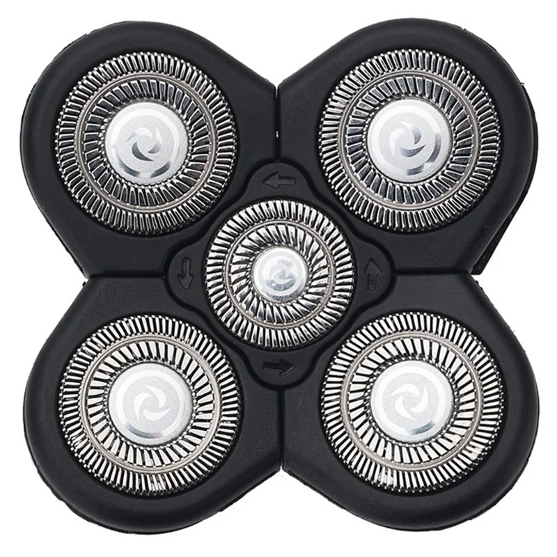 

4 PCS Replacement Shaver Head Electric Shaver 5D Independently 5 Cutter Floating Head Stainless Steel Razor Blade