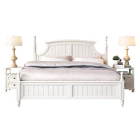 american modern design all solid wood princess bed wooden platform king size bedroom furniture 1 8m double bed