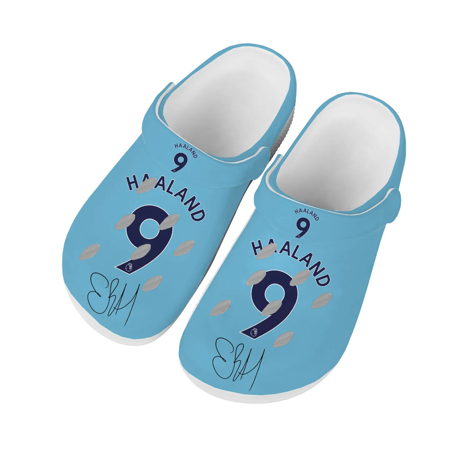 

City Soccer Football Home Clog Men Women Youth Boy Girl Sandals Erling Haaland No 9 Norway Shoes Custom Shoe Beach Hole Slippers