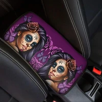 calavera girl butterfly printed car center console cover washable car center cover stylish vehicle armrest cover hot